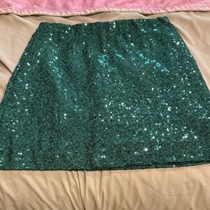 Green Sequin Mini Skirt - Women's Sparkle Skirt Tipsy Elves